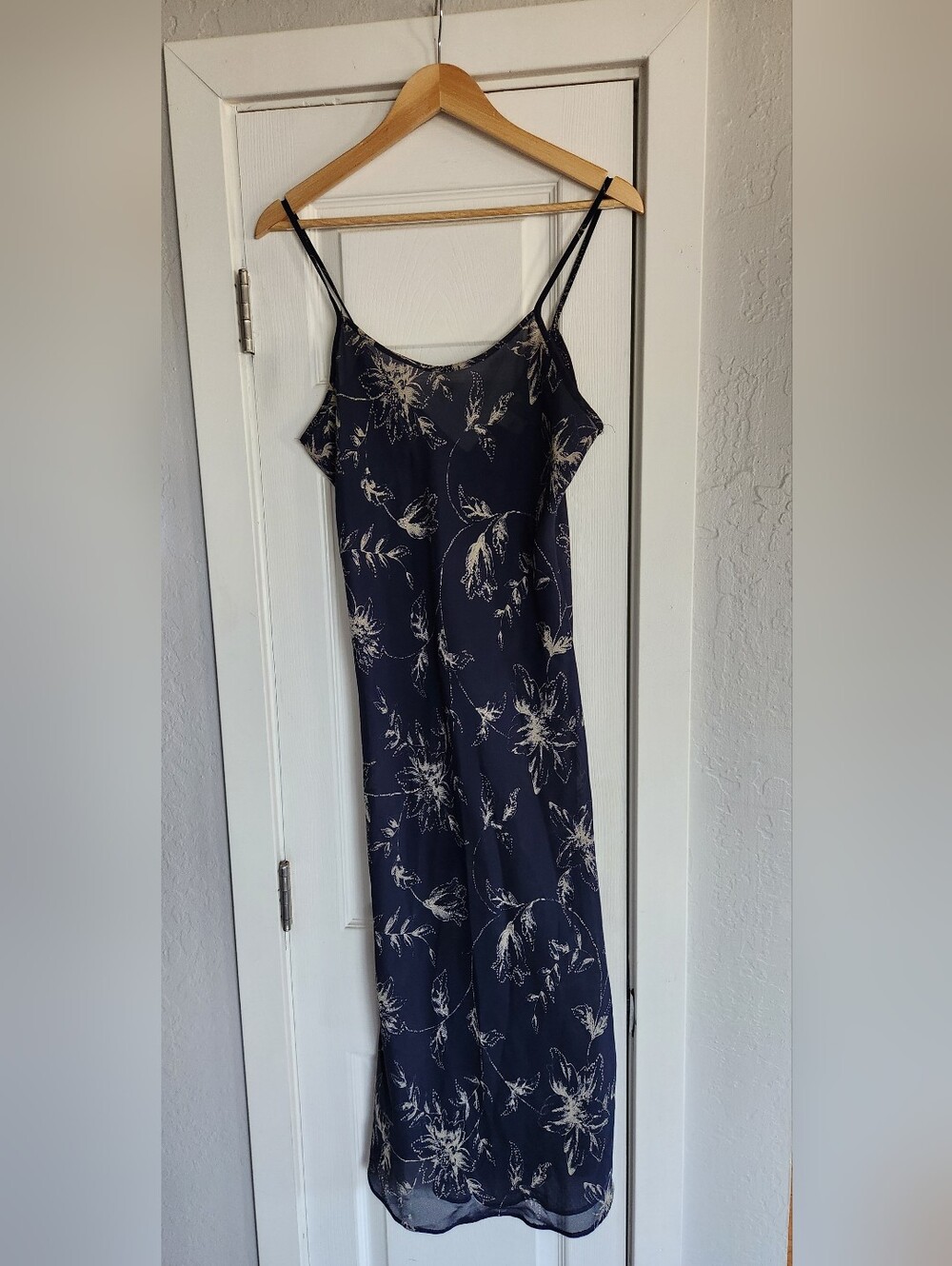 Victoria's Secret Slip Dress Night Vintage Y2K Large Blue Festival Romantic